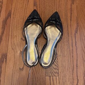 Black Lilly sling back shoes